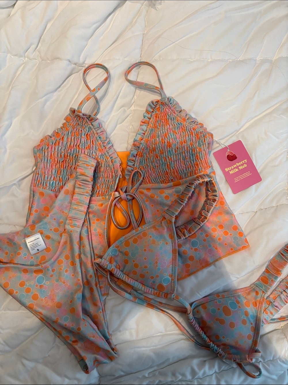 Strawberry Milk Mob 3PCS Swim Set